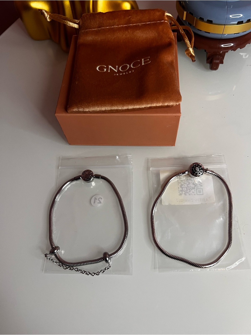 Gnoce Jewelry Charm Bracelet Bundle (Set of 2)